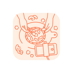 Vlog recording of cooking of sweet pie