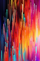 Fototapeta premium Vibrant Vertical Lines Abstract Art