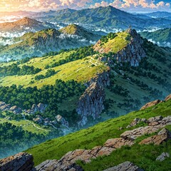 landscape in the mountains