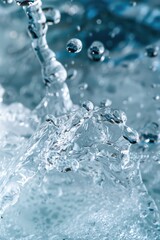 A splash of water with many small droplets