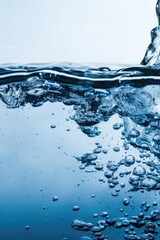 A close up of water with many small bubbles