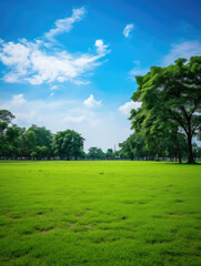 Fototapeta premium Beautiful Summer Day in a Lush Green Park