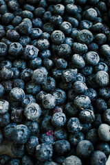 Fresh blueberries close up Blueberry background. Image of blueberries from above,