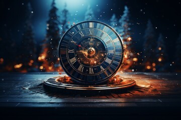 realistic technologic background for christmas and new year