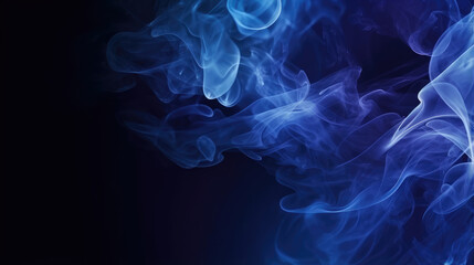 Obraz premium Enigmatic Blue Smoke Whirls Abstract Background