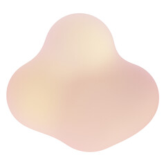 Pink cloud, cute cartoon 3D fluffy emoji emoticon decoration, sticker.