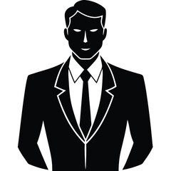 Businessman cartoon vector, isolated on a white background 