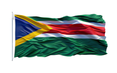 Namibian Flag Waving in the Wind