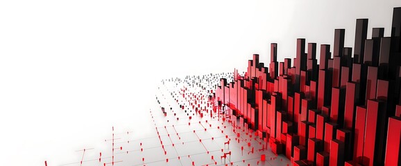 Clear and impactful bar graph indicating a dramatic surge in market performance on a pure white backdrop.
