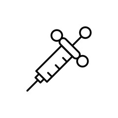 Syringe outline icons, minimalist vector illustration ,simple transparent graphic element .Isolated on white background