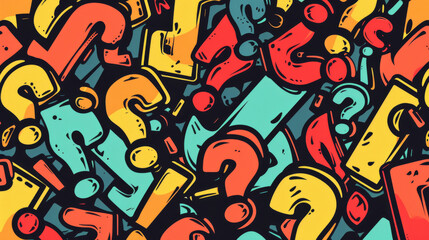 Fun pattern designed from question marks and exclamation marks.