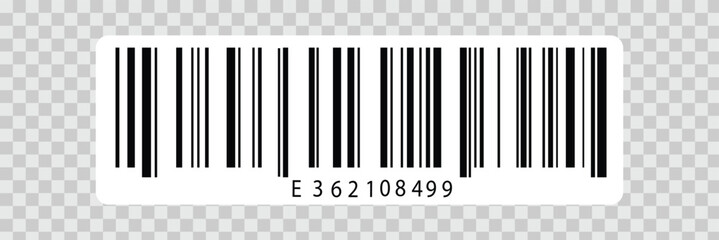 Barcode icon isolated on white background. Realistic Bar code template illustration. Commerce icon