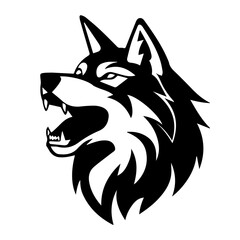 Obraz premium Wolf SVG vector transparent background PNG clipart