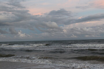 storm clouds over the sea