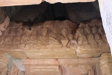 carvings on wall in Phanom Rung temple