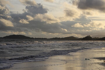 sunset on the beach