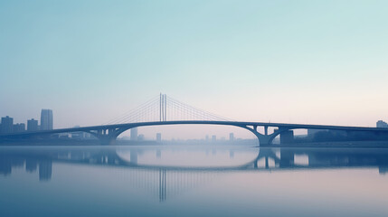 Serene Modern Bridge at Dawn