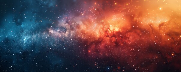 Fototapeta premium Celestial Dreamscape - Minimalist Wallpaper of Cosmic Universe with Bold Colors and Atmospheric Lighting
