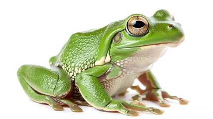 Obraz premium Green Tree Frog full body on white background