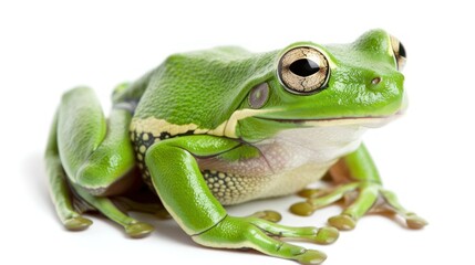 Obraz premium Green Tree Frog full body on white background