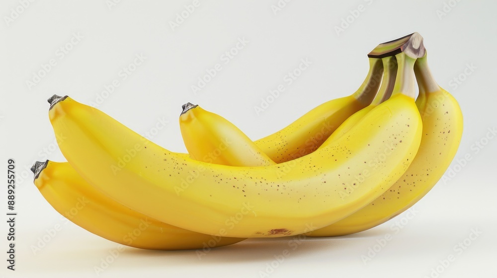 Poster a unique arrangement of bananas stacked on top of each other