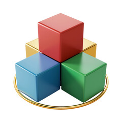 Fototapeta premium 3d corporate governance icon on transparent background