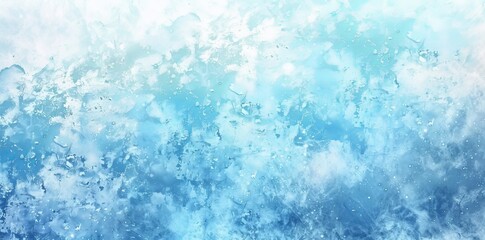 Obraz premium A blue stucco wall background with sparkling ice texture. An abstract wall texture decorated with blue details.