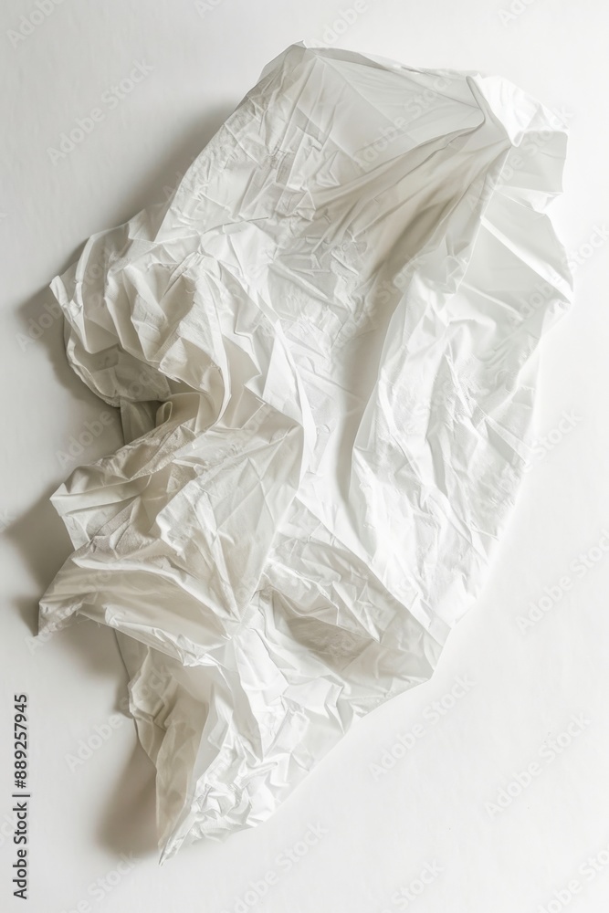 Poster a piece of white paper lying on a clean and smooth surface, great for use in presentations or office