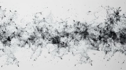 Digital illustration of fluid black ink flowing in water, forming intricate and organic abstract designs.