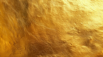 Close Up Of Wrinkled Gold Foil Texture