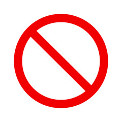 Not allowed sign. prohibition symbol. isolated restriction icon on a white background. 
