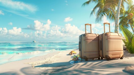 Fototapeta premium Background with copy space showing summer vacation concept