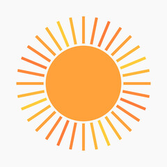 Sun symbol vector illustration on white background