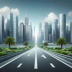 Obraz premium road or path leading forward Hyperrealistic Highly Detailed Isolated On Transparent Background