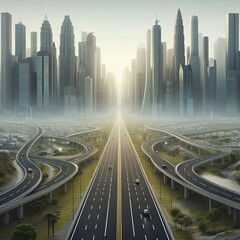 Fototapeta premium road or path leading forward Hyperrealistic Highly Detailed Isolated On Transparent Background