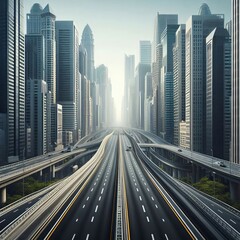 Fototapeta premium road or path leading forward Hyperrealistic Highly Detailed Isolated On Transparent Background