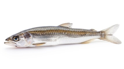 Grunion full body on white background