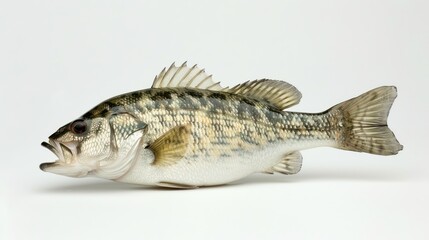 Naklejka premium Guadalupe Bass full body on white background