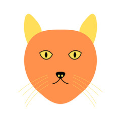 Simple cat face design illustration