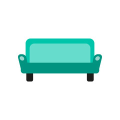 Simple couch icon design. Furniture flat design