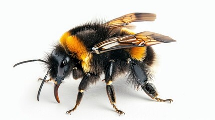 Gypsy Cuckoo Bumblebee full body on white background