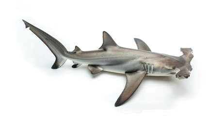 Fototapeta premium Hammerhead Shark full body on white background