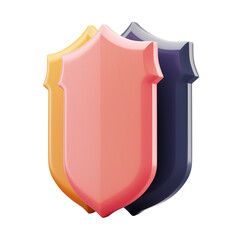 3d security icon on transparent background