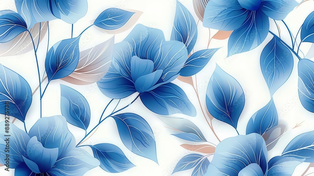 Wall mural this vintage spring-inspired pattern features sharp focus and uhd 4k resolution, ideal for high-qual