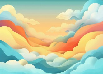 Fototapeta premium Modern illustration with abstract color summer background