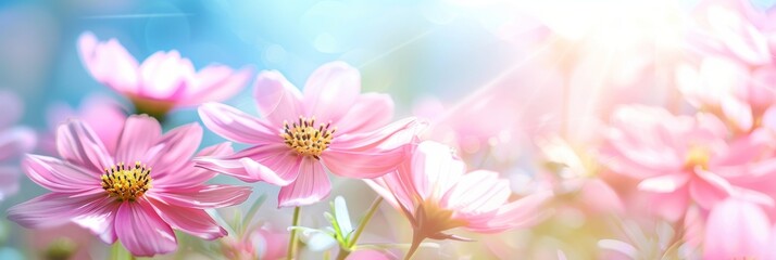 Purple small flowers against a blurred background