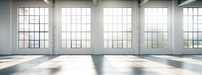 Sunlit Spacious Industrial Loft Windows