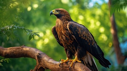 Majestic Golden Eagle Perched on a Branch