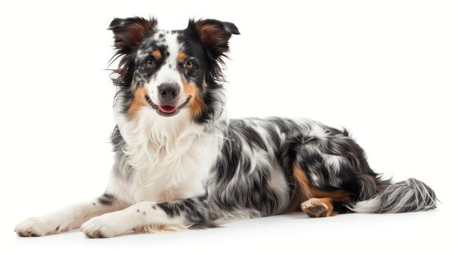 Koolie full body on white background