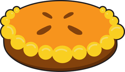 Thanksgiving Pumpkin Pie Illustration